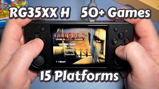 The ULTIMATE RG35XX H Gameplay Compilation  50 Games  15 Platforms  Horizontal Retro Handheld [upl. by Auqenaj]