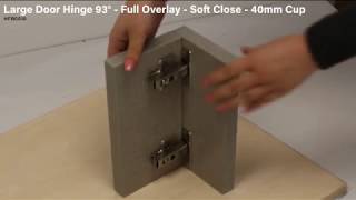 Full Overlay 93 Degree Clip On Soft Close HInge  Hinge Motion Preview [upl. by Ruthie]