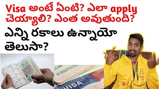 What is visa✈️💶how to apply visa in telugu🏫🔥👍🏫 [upl. by Claire]