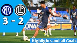 Inter Milan Vs Lugano  32  Preseason Highlights all goals 🔥🔥🔥 2024 [upl. by Eserahc]