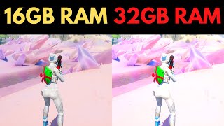 FORTNITE 16GB RAM VS 32GB RAM SEASON 5 [upl. by Anayit693]