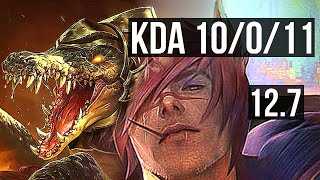 RENEKTON vs SETT TOP  10011 1400 games Legendary 900K mastery  KR Master  127 [upl. by Ennad]