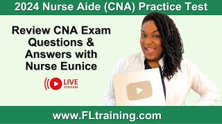 2024 Nurse Aide CNA Practice Test with Nurse Eunice [upl. by Yole]