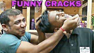 3 different person Neck cracking amp Spine Cracking Compilation by asim barber  ASMR Funny Scenes [upl. by Solohcin385]