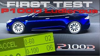 Tesla Model S P100D Ludicrous Performance Review Testing 060 MPH 0100 MPH 14 Mile [upl. by Riker]