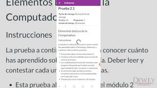 ¿Cómo contestar un examen en Canvas desde el celular  Dewey University [upl. by Purdum586]