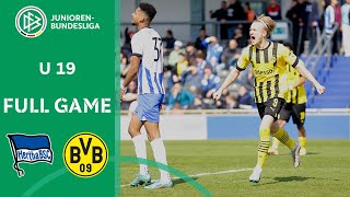 Hertha Berlin U19  Borussia Dortmund U19  Full Game  SemiFinal  Under19 Bundesliga [upl. by Aryek]