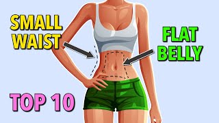 Top 10 Standing Exercises for a Small Waist and Flat Belly [upl. by Attenad255]