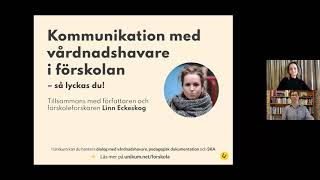 Kommunikation med vårdnadshavare i förskolan – så lyckas du [upl. by Yrallam510]