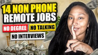 14 No Talking Websites Remote Work From Home Jobs  Up To 26 Hour  No Degree Needed No Interview [upl. by Naig]