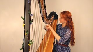 Chanson de Mai Alphonse Hasselmans  by Inge Louisa on harp [upl. by Atinaej204]