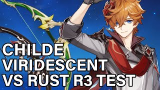 Genshin Impact Childe Rust Vs The Viridescent Hunt Test in 5 Minutes No Ults [upl. by Alinoel]