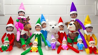 All Colors Elf on the Shelf Babies and Pets Saying Goodbye Day 24 [upl. by Itirahc763]