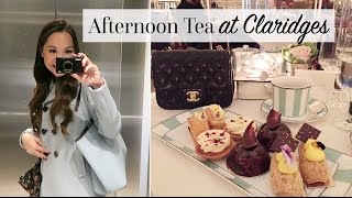 London Vlog Afternoon Tea at Claridges amp a Harrods Sale Haul [upl. by Free453]