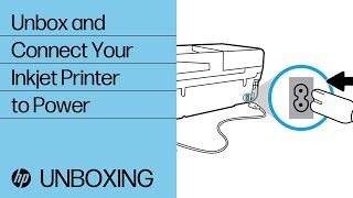 Unboxing and Connecting Your Printer to Power  Inkjet Printers  HP [upl. by Christen345]