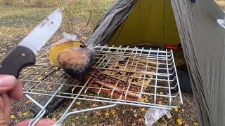 Extreme Winter Solo Cold Camping in Alaska 4 Backcountry Hot Tent Winter Camping [upl. by Artapoelc]