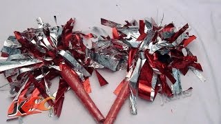 DIY How to make Cheer leading Pom Poms  JK Arts 111 [upl. by Drucie]