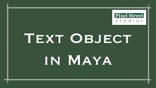 Text Object Maya 2012 Tutorial [upl. by Bunni729]