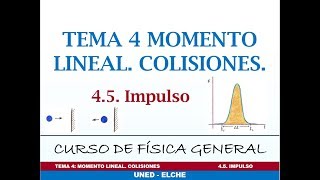 Curso de Física Tema 4 Momento lineal Colisiones 45 Impulso [upl. by Yrelbmik]