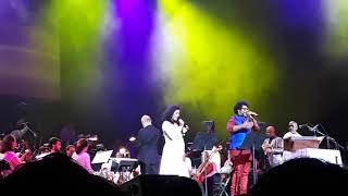 Ilayaraja Concert Vedam Anuvanuvuna Fairfax Virginia USA March 31st 2018 Haricharan Madhumitha [upl. by Attaynek448]