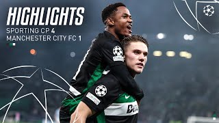 Resumo  Liga dos Campeões Sporting CP 41 Manchester City FC [upl. by Aianat]