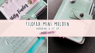 Filofax Mini Malden  Unboxing amp Set Up as Wallet  Duck Egg Blue [upl. by Carnahan]