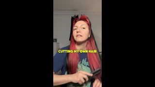 cutting my own hair haircut longhair [upl. by Enrobso]