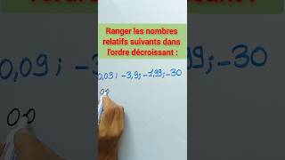 Ranger les nombres relatifs dans lordre décroissant1AC رتب الأعداد النسبية التالية ترتيبا تناقصيا [upl. by Llerrah28]