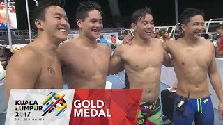 Swimming Mens 4x100m medley relay  Final  Gold Medal  29th SEA Games 2017 [upl. by Ydur90]