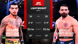 Renato Moicano vs Benoit SaintDenis FULL FIGHT  UFC 5 AI Simulation [upl. by Lecia880]