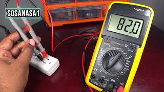 Testing House Electric Outlet with a Digital Multimeter model DT9205A [upl. by Chickie714]