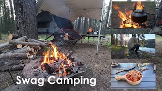 Solo swag camping  enjoying the outdoor comfortably [upl. by Eittocs]