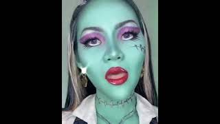 Monster High Frankie Stein Makeup Trend Tiktok Tutorial [upl. by Essirehc]