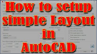 How to set up simple layout in AutoCAD for Beginners [upl. by Kannav470]