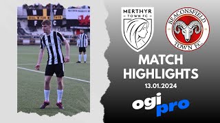 Merthyr Town 23 Beaconsfield Town  Match Highlights  130124 [upl. by Thaine410]