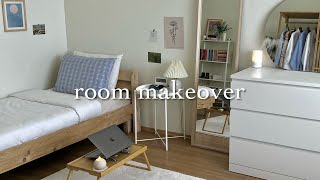 aesthetic and cozy room makeover🪞✨  pinterest style inspired [upl. by Jennine498]