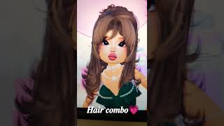 Hair combo 💗 roblox dti hair combo cute curly green shorts [upl. by Lidda962]