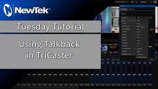 Tuesday Tutorial  Using Talkback in TriCaster [upl. by Grail]