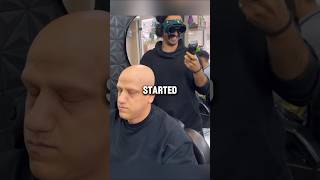 Messing with the barber never ends well 😂 mortezakordi73 shorts comedy [upl. by Ahcarb]