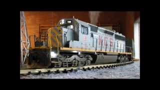 USA Trains Custom built KCS EMD SD402 w Zimo Sound Modellbahnausstellung Bad Oldesloe 2012 [upl. by Mcmullan]