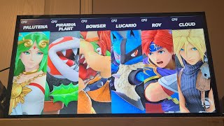 Palutena vs Piranha Plant vs Bowser vs Lucario vs Roy vs Cloud [upl. by Horatia]