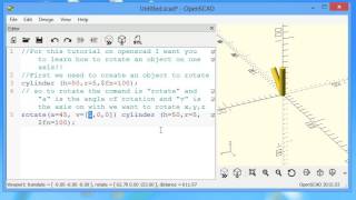 OpenSCAD tutorial Rotate [upl. by Nuawd984]