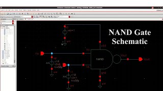 Cadence Virtuoso Design of NAND Gate Schematic  Part1 [upl. by Fesuoy406]