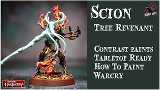 HOW TO PAINT SYLVANETH SCION TREE REVENANT  STEP BY STEP CONTRAST PAINTS  Warhammer Warcry Paint [upl. by Fidel]