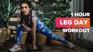 Leg Day Home Workout  Strengthen Thighs Hamstrings amp Calves with This Ultimate Lower Body Routine [upl. by Etaner]