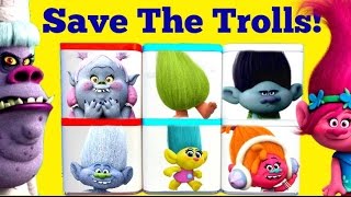 Trolls Movie Poppy Saves the Trolls From Mean Bergen Chef Fun with Blind Boxes [upl. by Rimidalb]