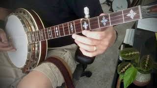 Calliope House jig at normal tempo and slower with banjo tab [upl. by Adnoma]