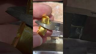 Cut a piece of gold to make an auspicious inscription ring goldaccessories ring goldbraclets [upl. by Kursh]