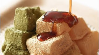 Warabi Mochi  Jellylike Japanese Sweets [upl. by Nolat]