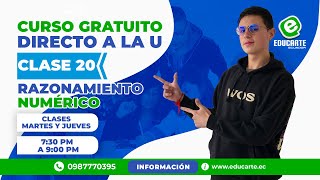 🔴Curso Gratuito📕Admisión 2024🏫Ingreso a la Universidad📚Clase 20 🧠Razonamiento Numérico [upl. by Oinotla573]